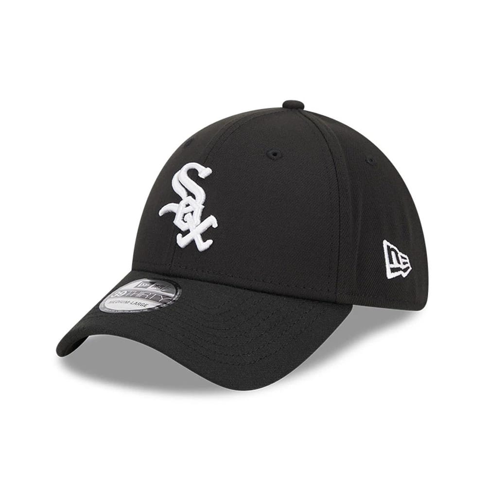 Chicago White Sox MLB Evergreen Black 39THIRTY Stretch Fit Cap-zelvios