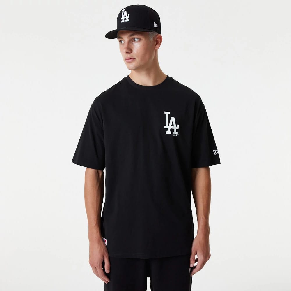 LA Dodgers MLB Essential Black Oversized T-Shirt-zelvios