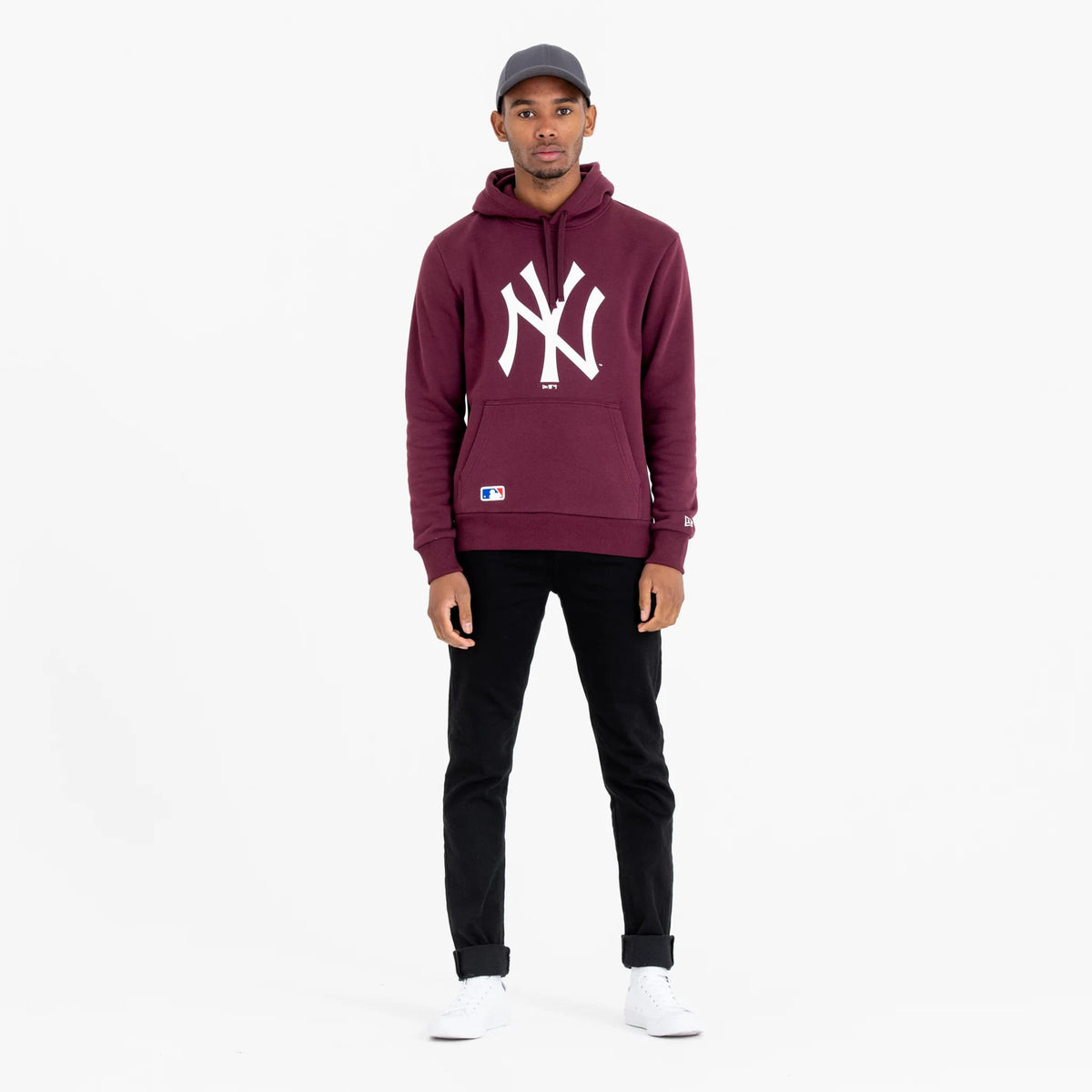 New York Yankees MLB Regular Dark Purple Pullover Hoodie-zelvios