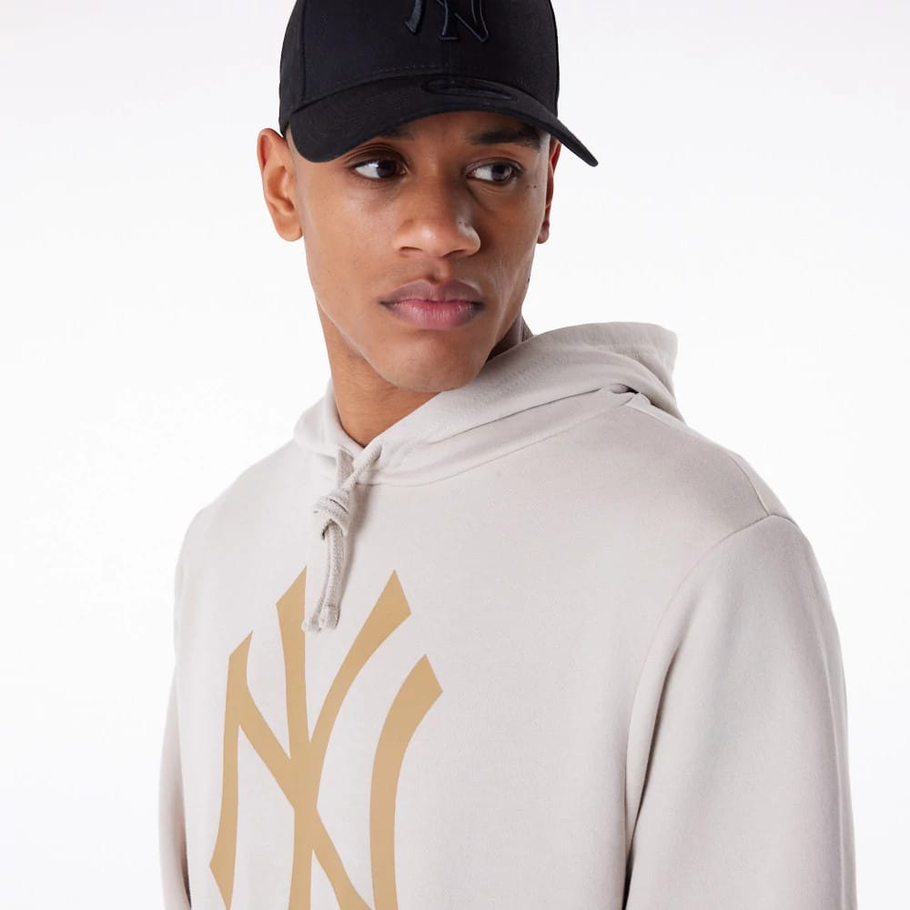 New York Yankees MLB Regular Light Beige Pullover Hoodie-zelvios