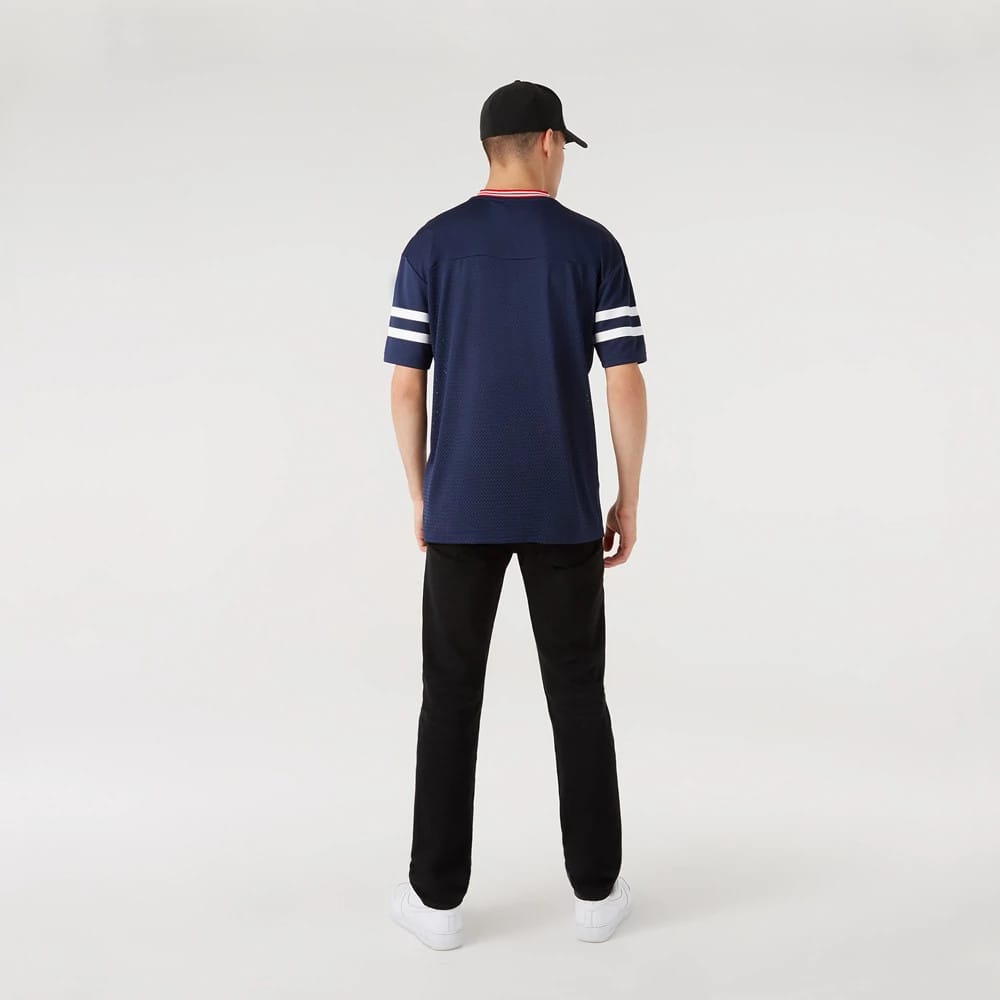 New England Patriots NFL Dark Blue Mesh T-Shirt-zelvios