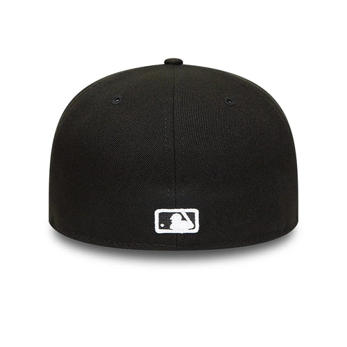 Anaheim Angels MLB Black and White 59FIFTY Fitted Cap-zelvios