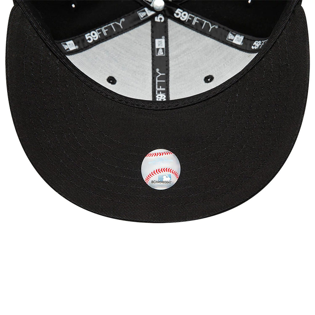 Anaheim Angels MLB Black and White 59FIFTY Fitted Cap-zelvios