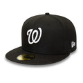 Washington Nationals MLB Black and White 59FIFTY Fitted Cap-zelvios