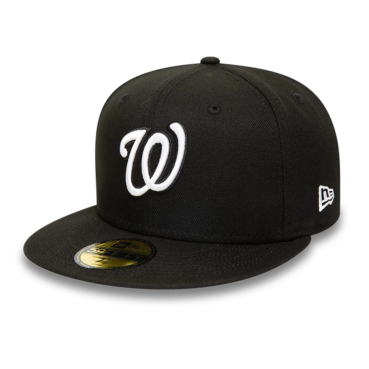 Washington Nationals MLB Black and White 59FIFTY Fitted Cap-zelvios