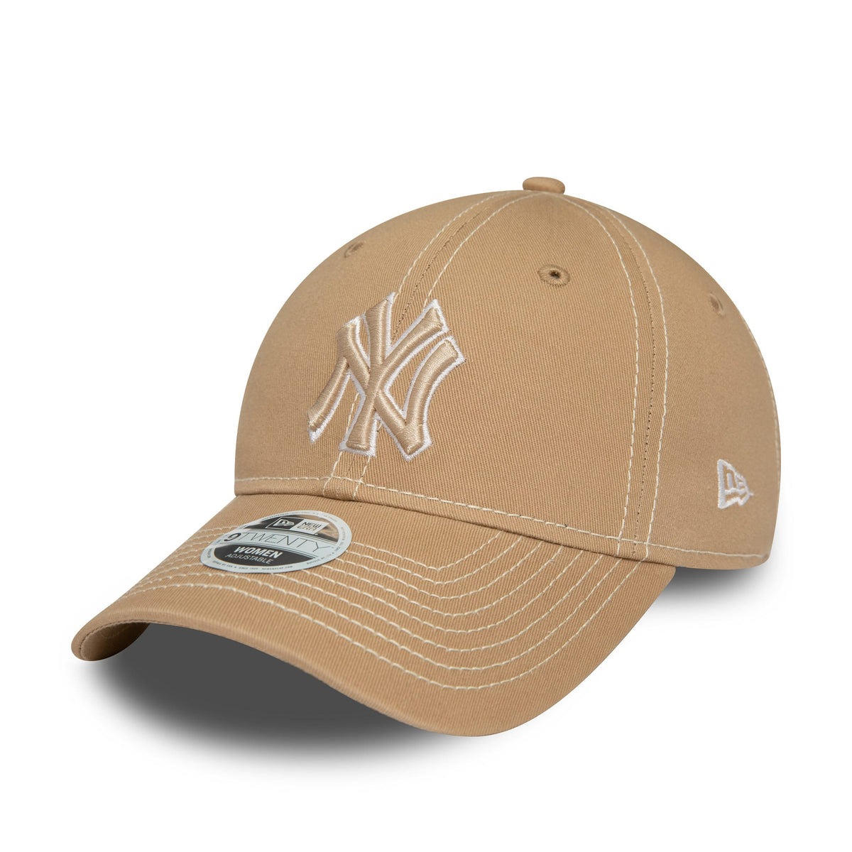 New York Yankees Womens Washed Beige 9TWENTY Adjustable Cap-zelvios