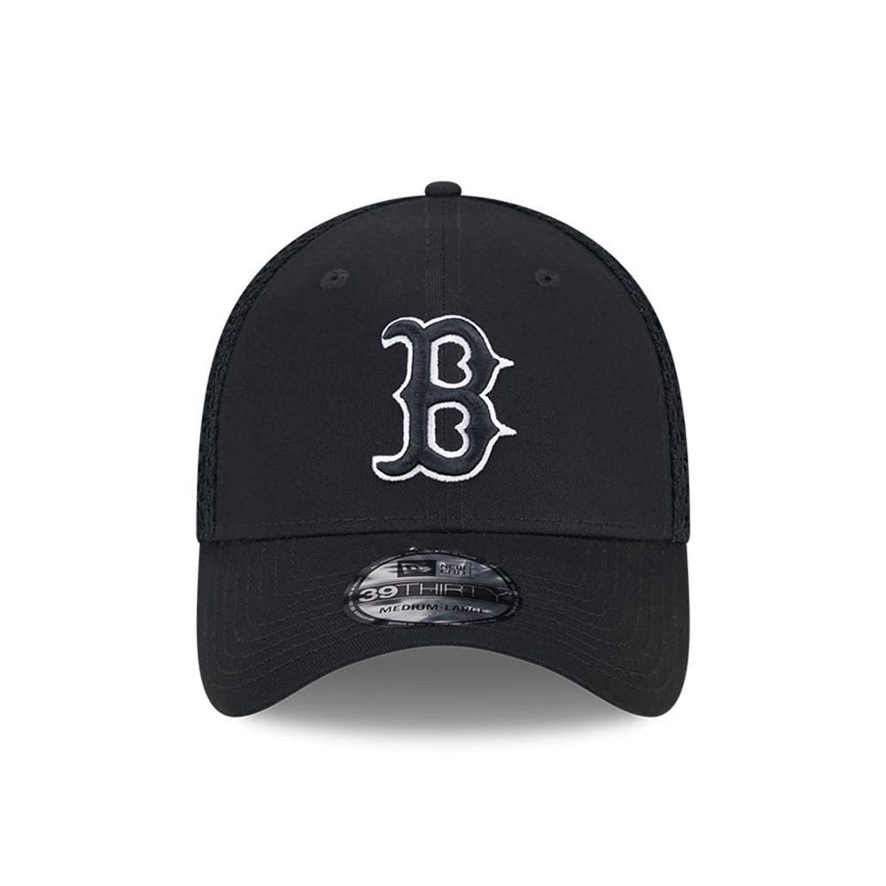 Boston Red Sox MLB Evergreen Neo Black 39THIRTY Stretch Fit Cap-zelvios