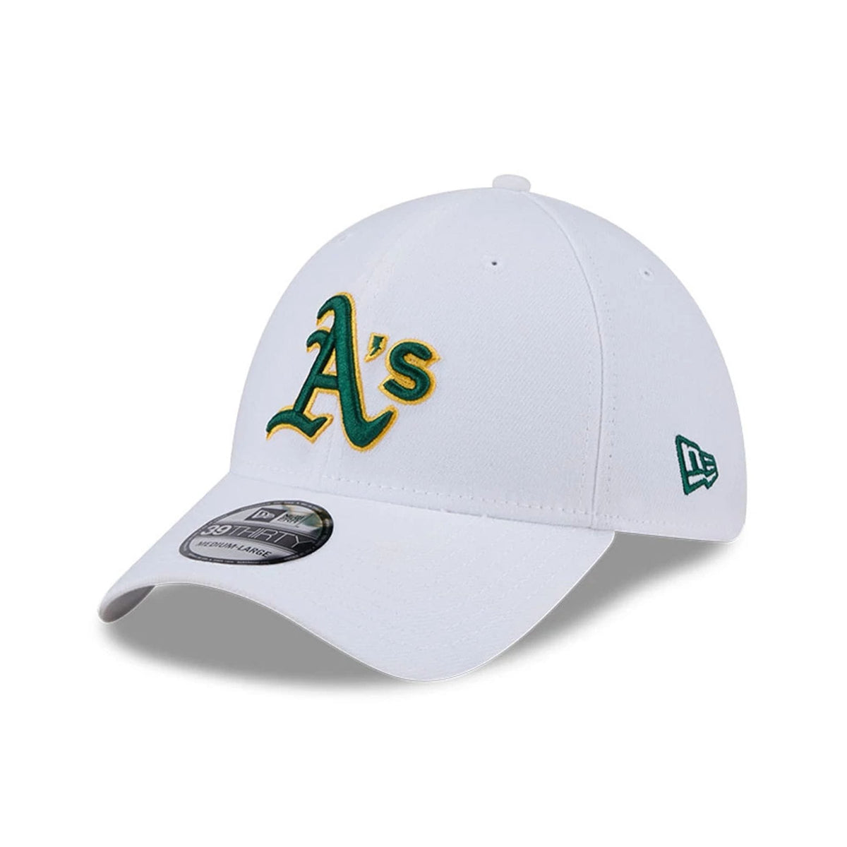 Athletics MLB Evergreen White 39THIRTY Stretch Fit Cap-zelvios