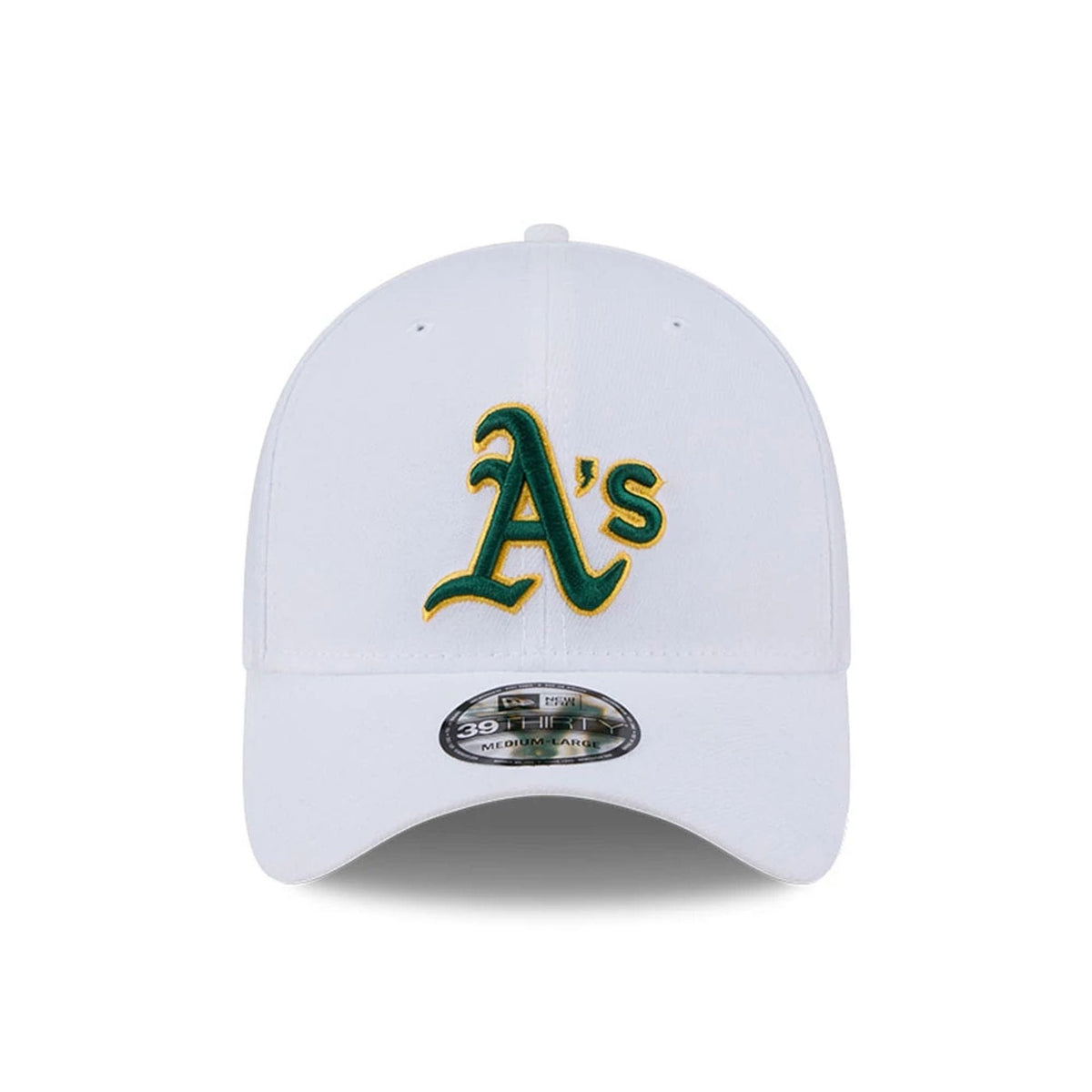 Athletics MLB Evergreen White 39THIRTY Stretch Fit Cap-zelvios