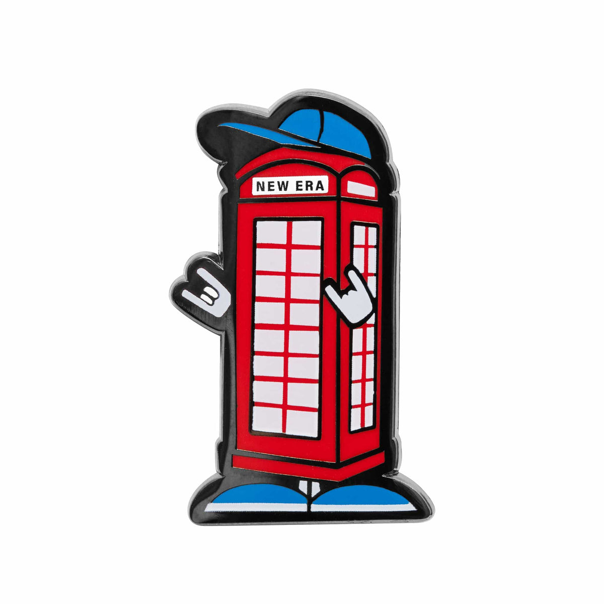 New Era Phone Box Red Pin Badge-zelvios