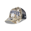 New York Yankees MLB Realtree Camo Navy 9FORTY A-Frame Trucker Adjustable Cap-zelvios