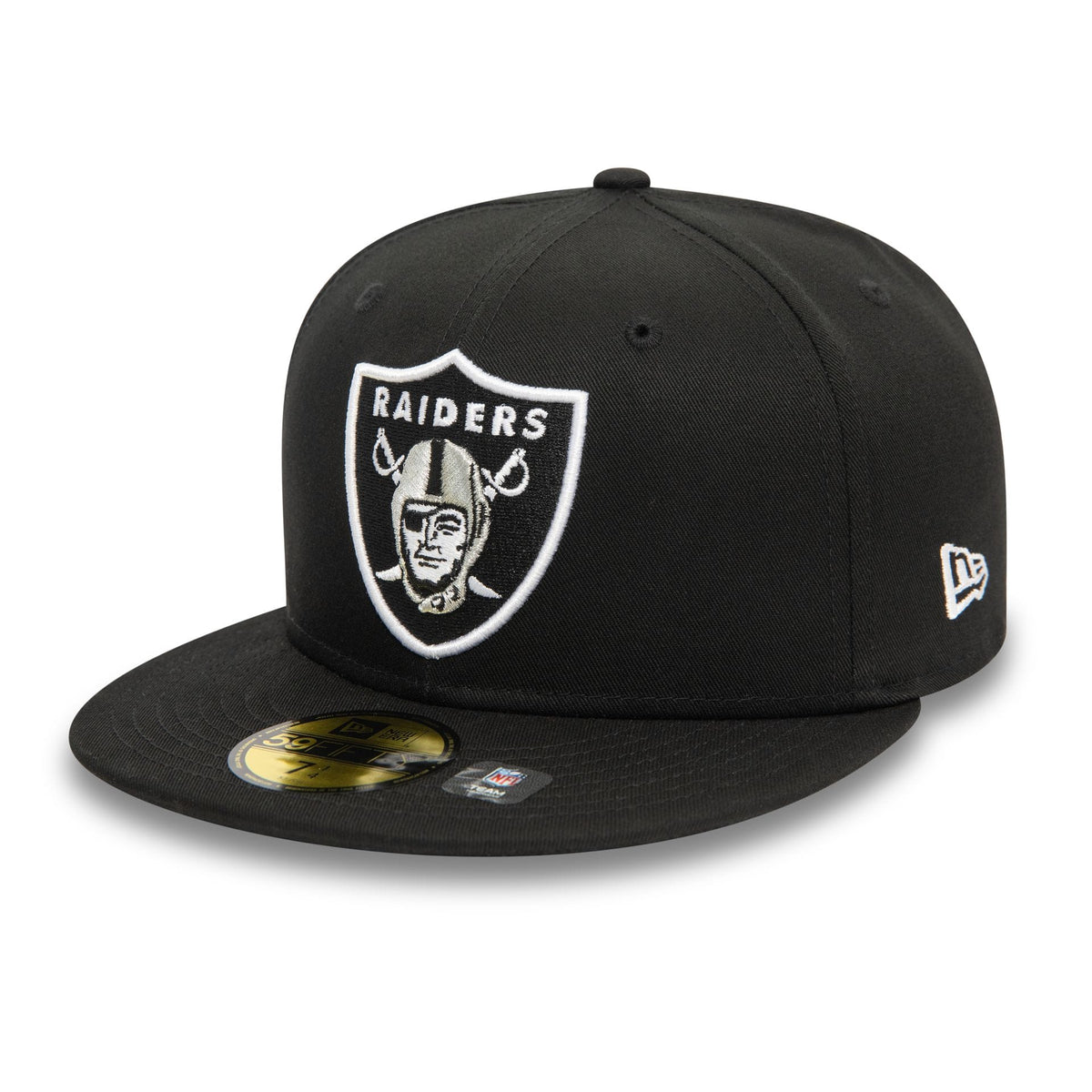 Las Vegas Raiders NFL Official Team Colours Black 59FIFTY Fitted Cap-zelvios