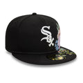 Chicago White Sox MLB Floral Black 59FIFTY Fitted Cap-zelvios