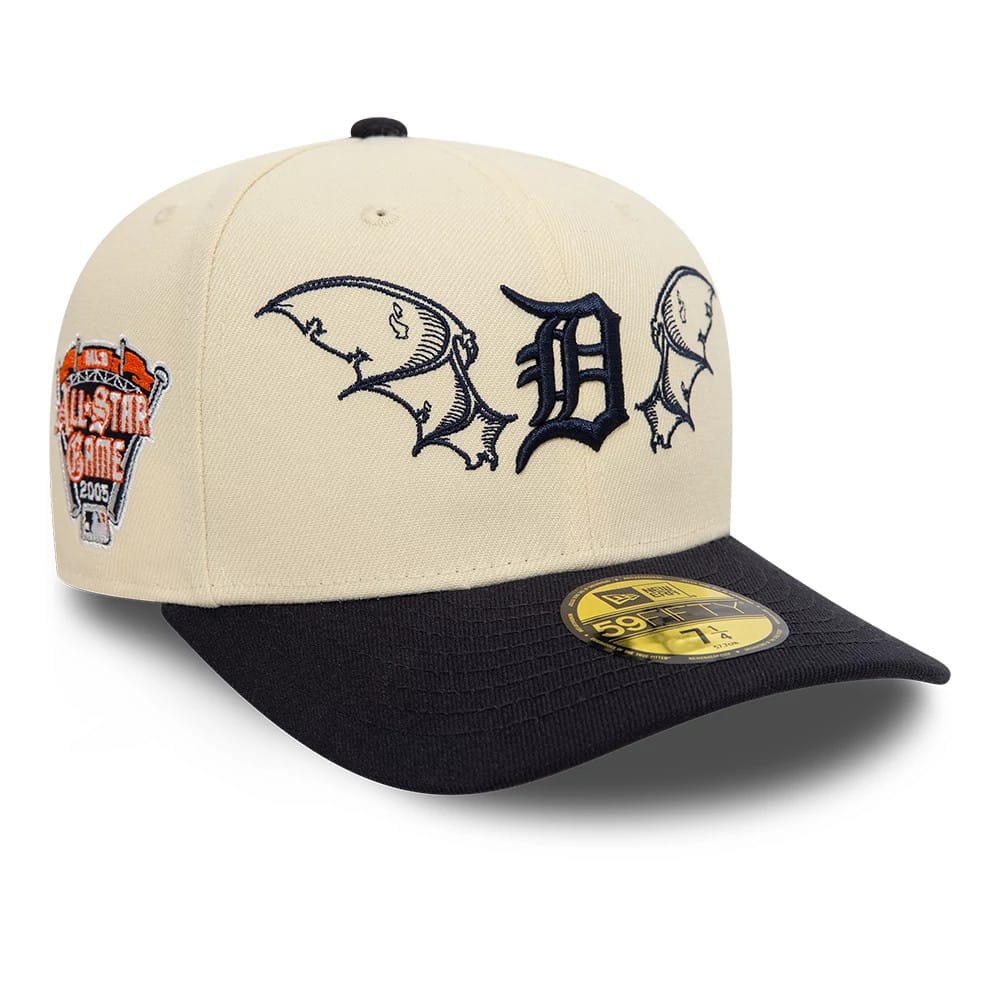 Detroit Tigers MLB Team Wings Light Beige 59FIFTY Fitted Cap-kentox