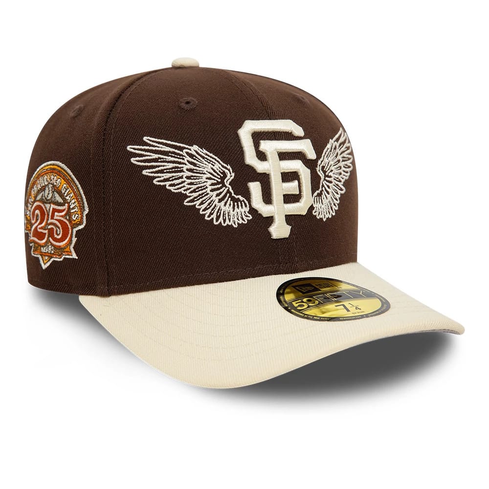 San Francisco Giants MLB Team Wings Dark Brown 59FIFTY Fitted Cap-zelvios