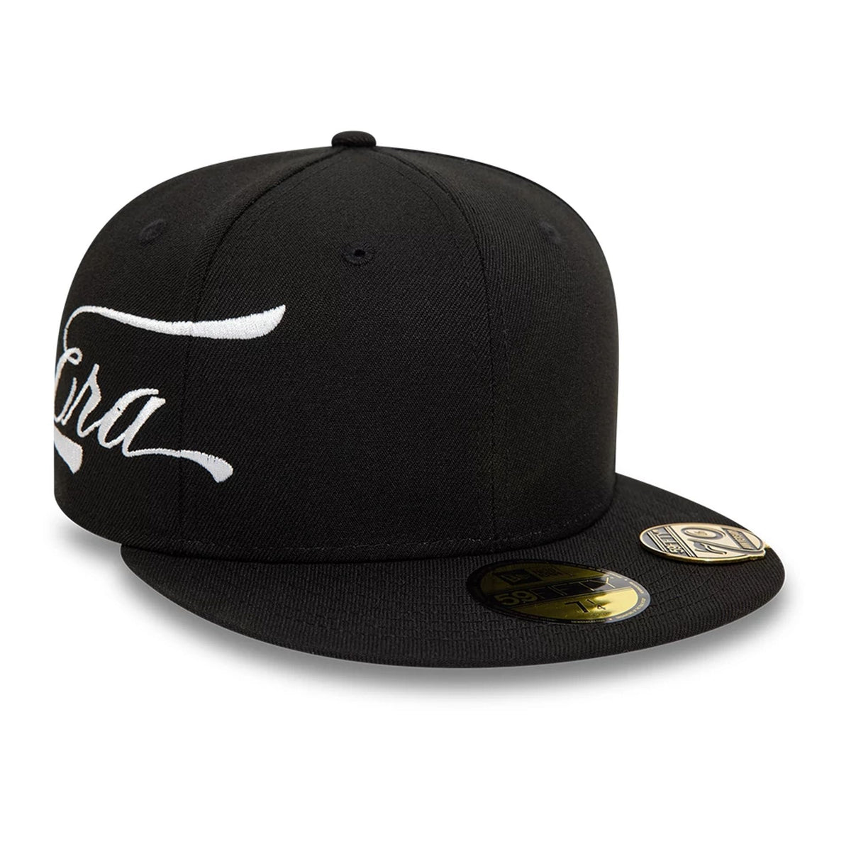 New Era Side Script Black 59FIFTY Fitted Cap-zelvios