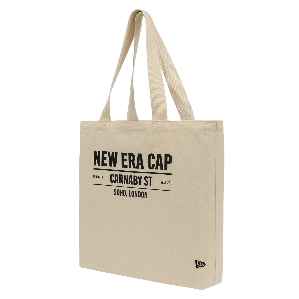 zelvios Carnaby Address Light Beige Canvas Tote Bag-zelvios