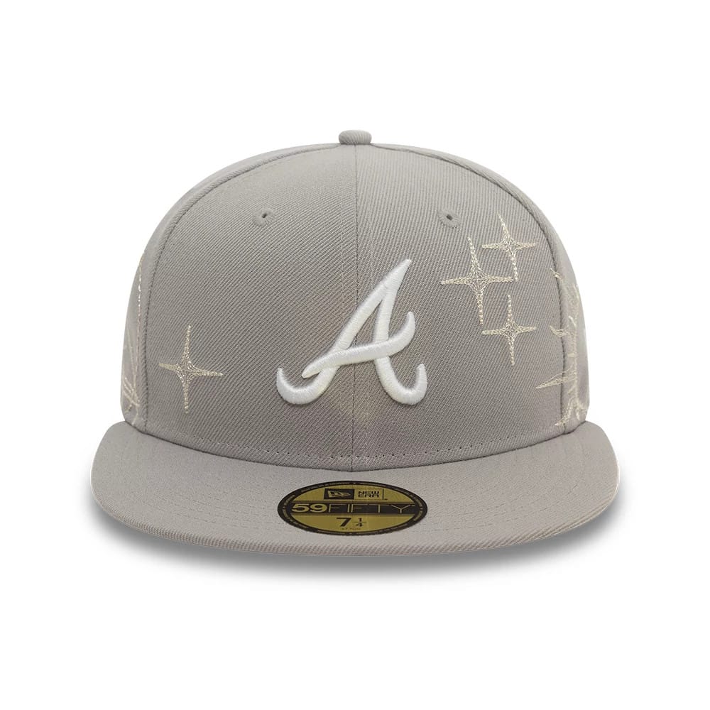 Atlanta Braves MLB Zodiac Grey 59FIFTY Fitted Cap-zelvios