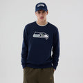 Seattle Seahawks NFL Dark Blue Crew Neck Sweater-zelvios