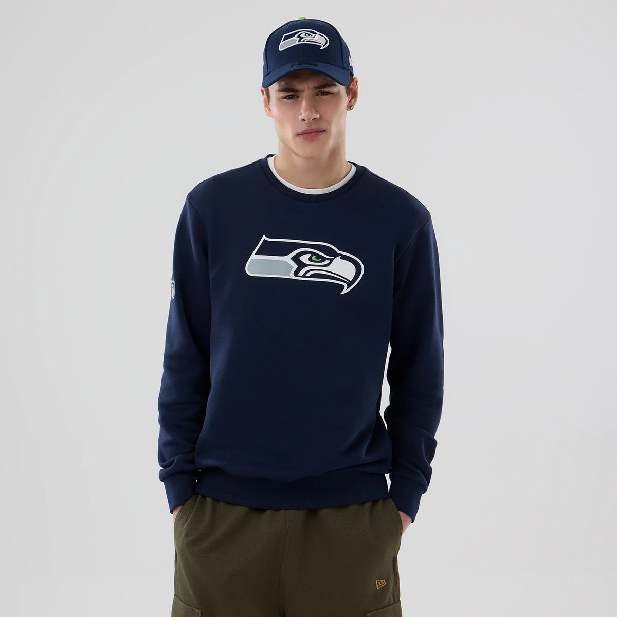 Seattle Seahawks NFL Dark Blue Crew Neck Sweater-zelvios