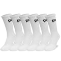 New Era Flag 6-Pack White Crew Socks-zelvios