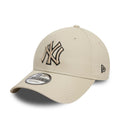New York Yankees Team Outline Cream 9FORTY Adjustable Cap-zelvios