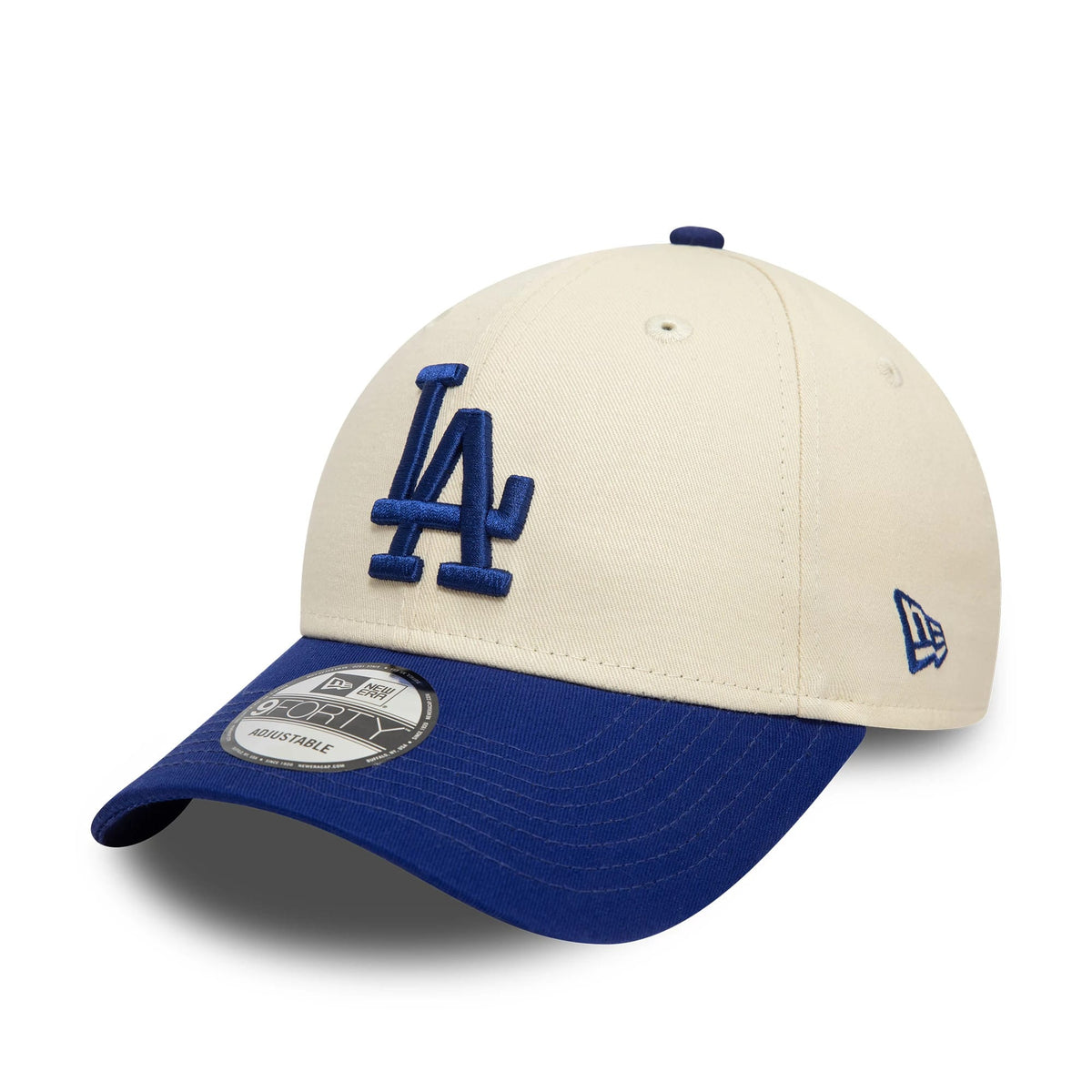 LA Dodgers Colour Block Cream 9FORTY Adjustable Cap-zelvios
