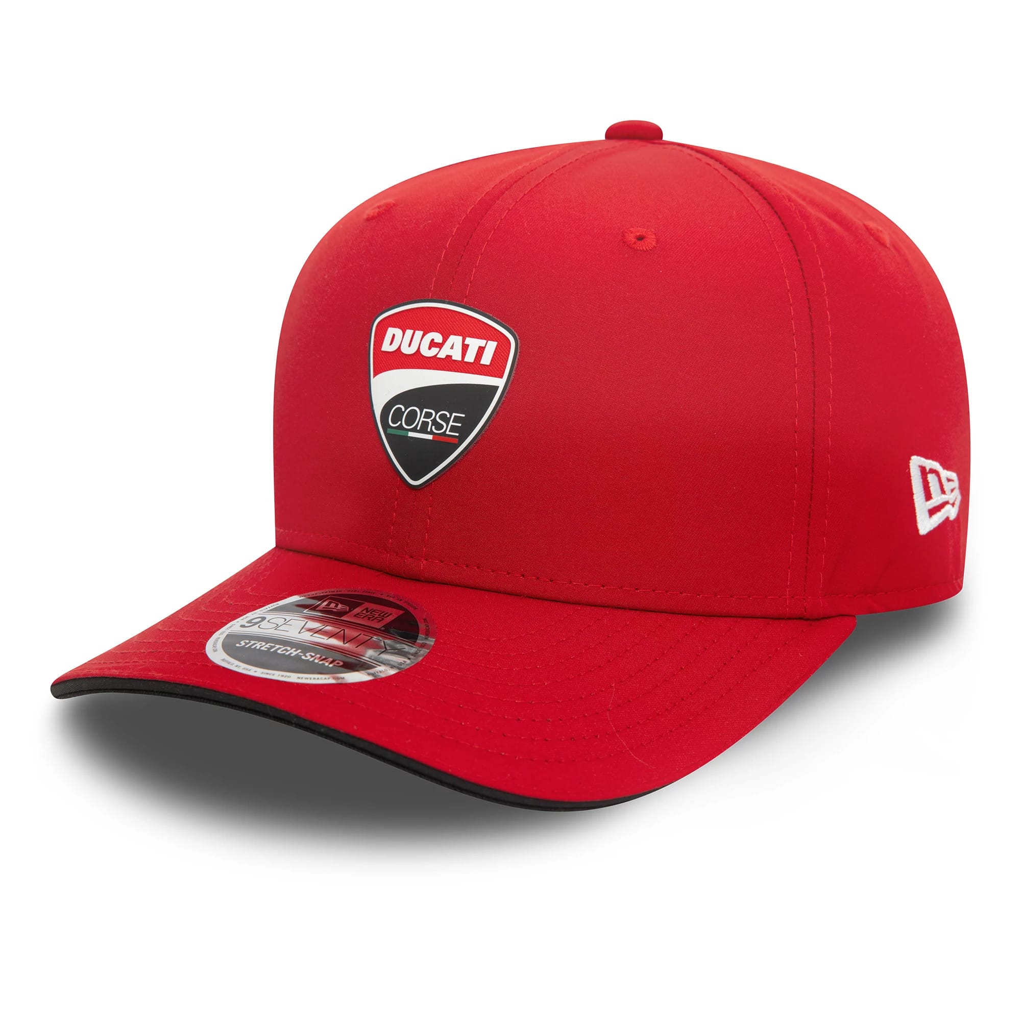 Ducati Motor Logo Core Red 9SEVENTY Stretch Snap Adjustable Cap-kentox