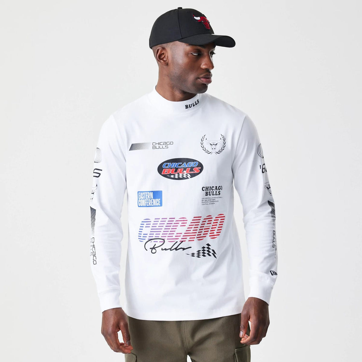 Chicago Bulls Modern Driver White Long Sleeve T-Shirt-zelvios