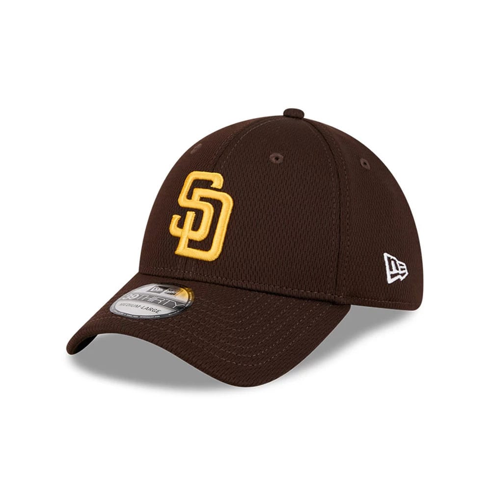 San Diego Padres MLB Evergreen Dark Brown 39THIRTY Stretch Fit Cap-zelvios