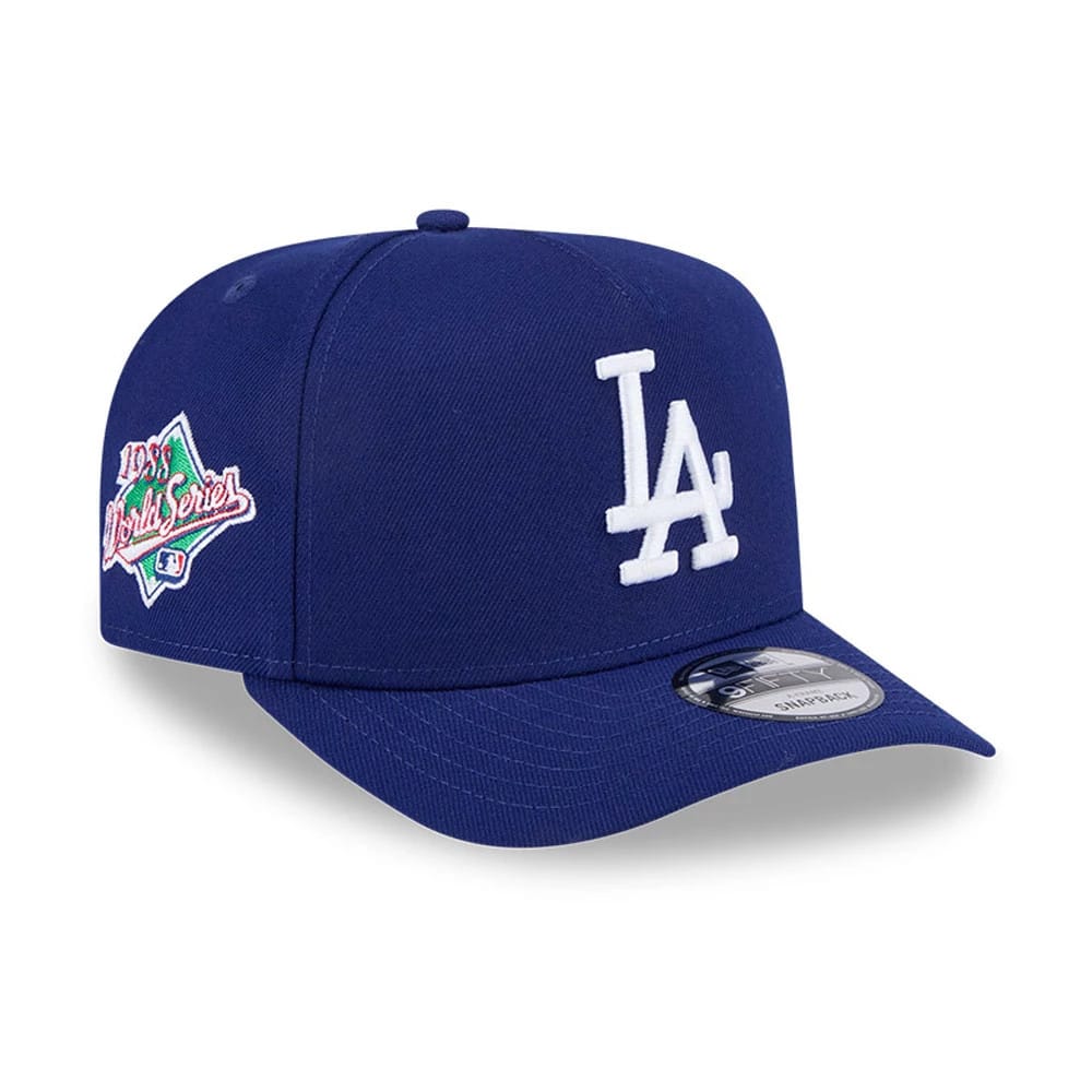 LA Dodgers MLB Evergreen Dark Blue 9FIFTY A-Frame Snapback Adjustable Cap-zelvios