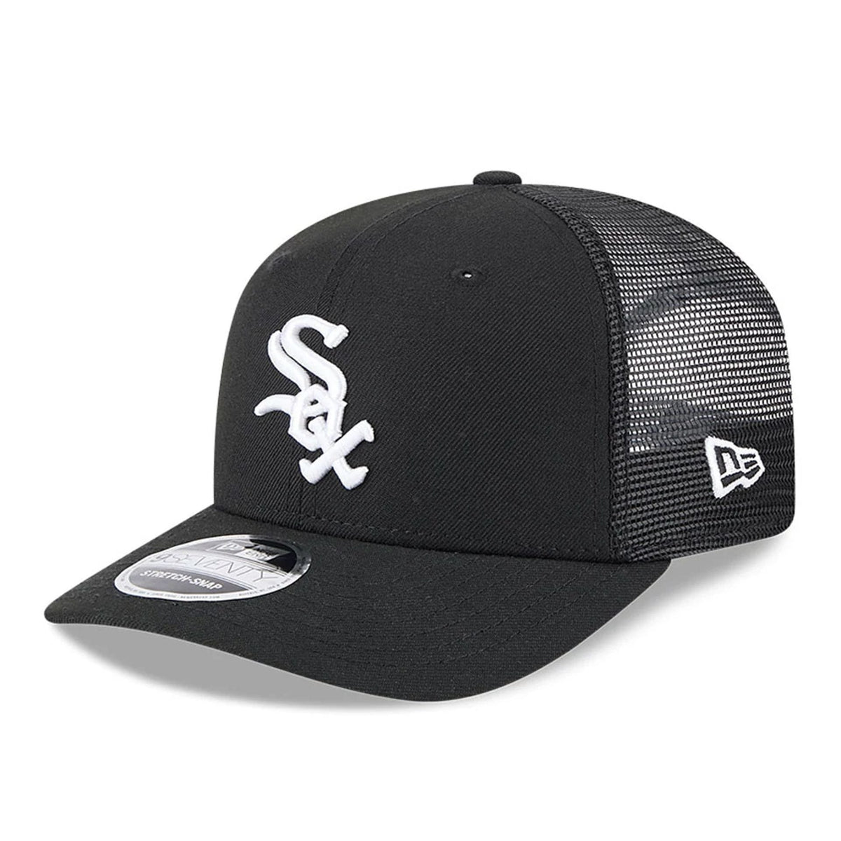 Chicago White Sox MLB Evergreen Black 9SEVENTY Stretch Snap Adjustable Cap-zelvios