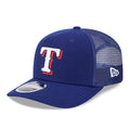 Texas Rangers MLB Evergreen Dark Blue 9SEVENTY Stretch Snap Adjustable Cap-zelvios