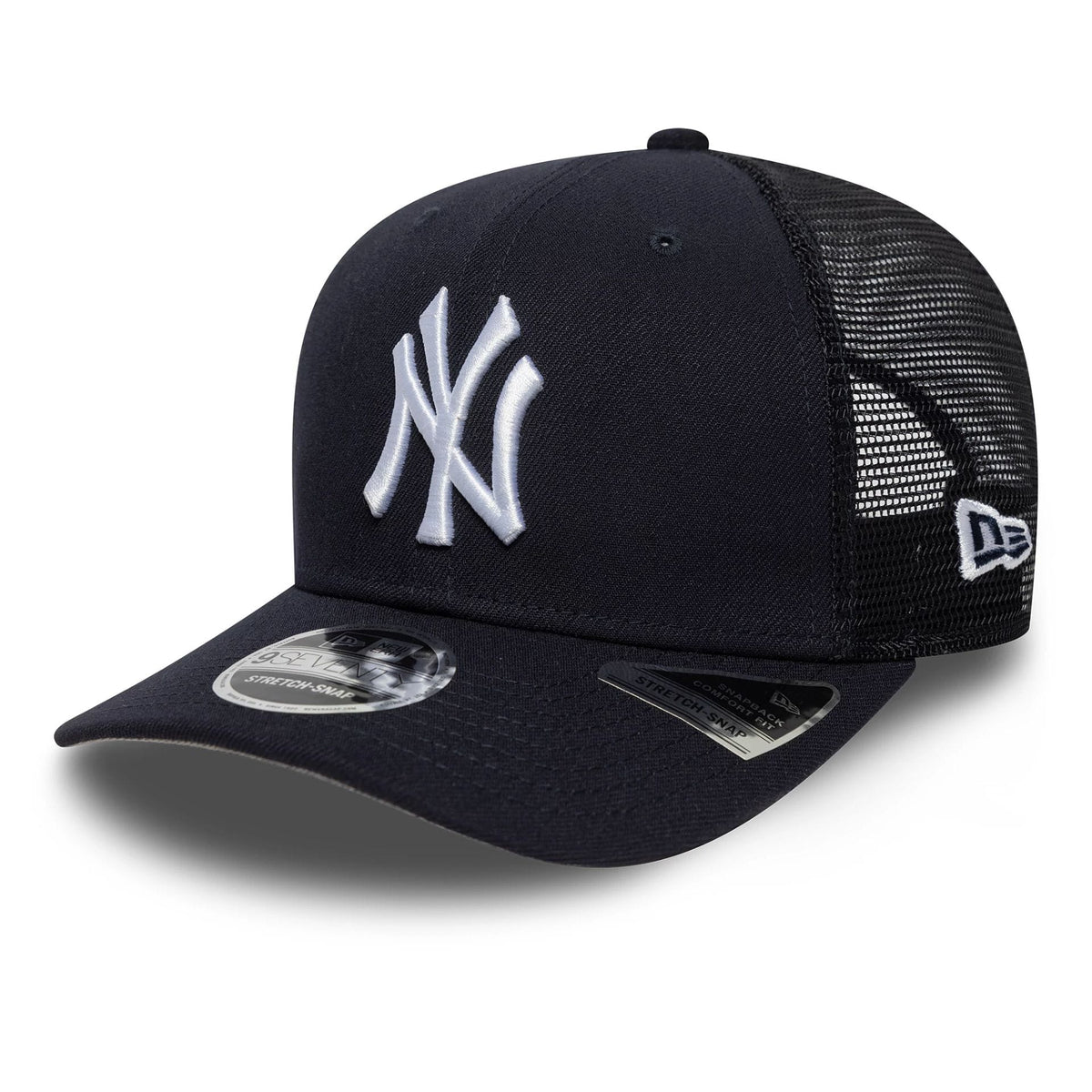 New York Yankees MLB Official Team Colour Navy 9SEVENTY Stretch Snap Adjustable Cap-zelvios