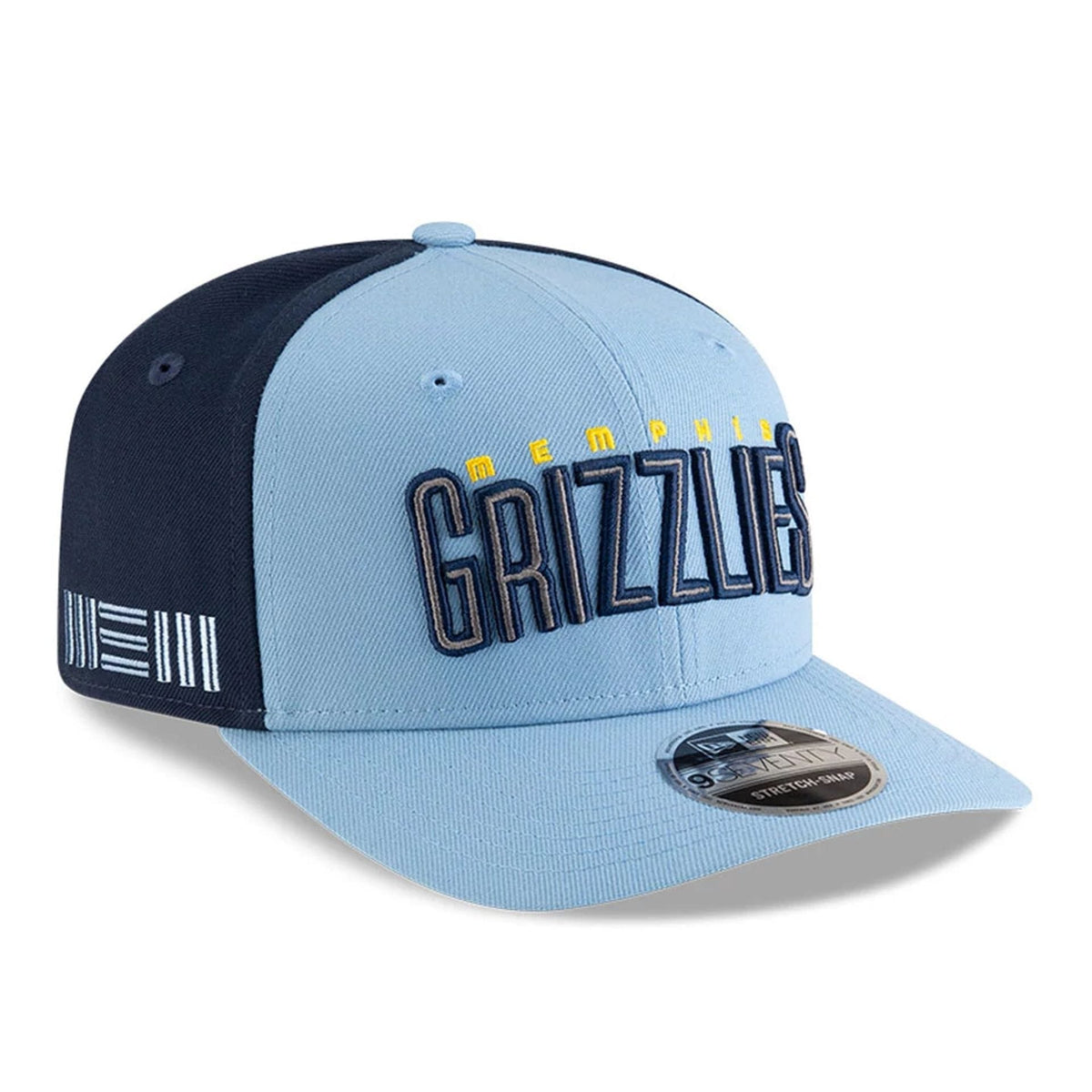 Memphis Grizzlies NBA Statement Pastel Blue 9SEVENTY Stretch Snap Adjustable Cap-zelvios