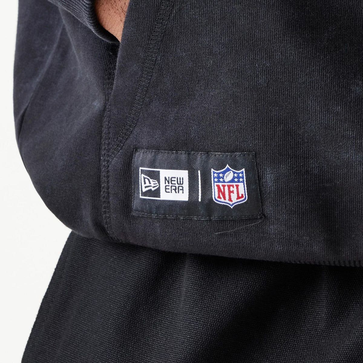 New England Patriots NFL Games Premium Apparel Black Oversized Pullover Hoodie-zelvios