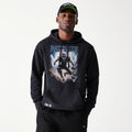 New England Patriots NFL Games Premium Apparel Black Oversized Pullover Hoodie-zelvios