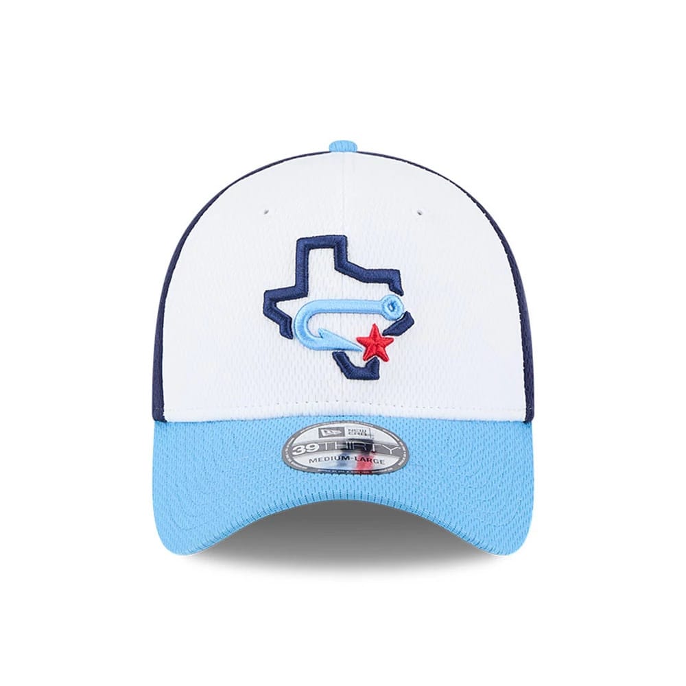Corpus Cristi Hooks MiLB Batting Practice Navy 39THIRTY Stretch Fit Cap-kentox