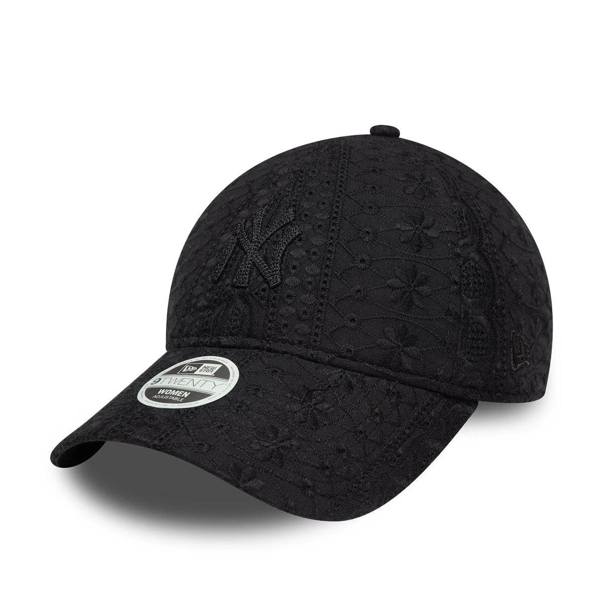 New York Yankees Womens MLB Broderie Black 9TWENTY Adjustable Cap-zelvios