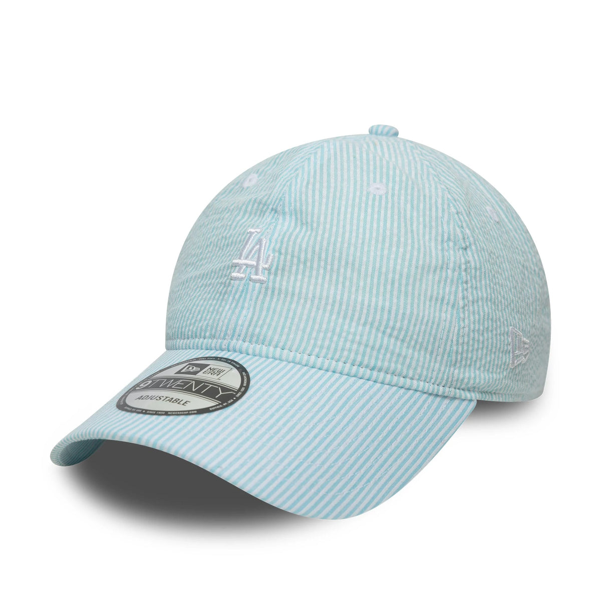 LA Dodgers MLB Seersucker Pastel Blue 9TWENTY Adjustable Cap-zelvios
