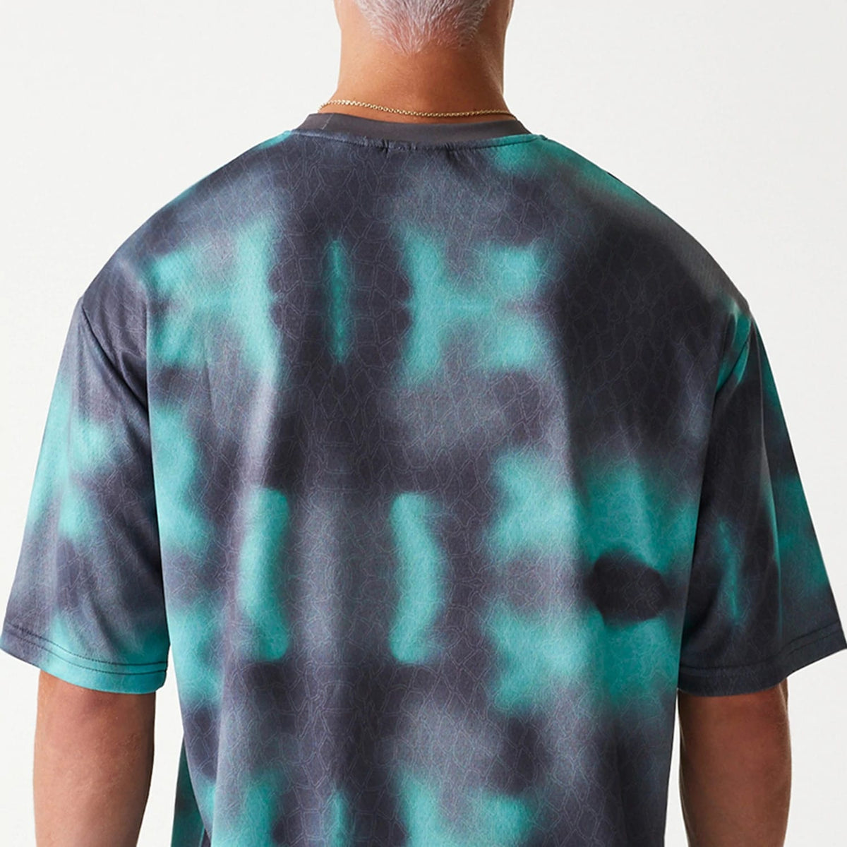 Chicago Bulls NBA All Over Print Green Oversized T-Shirt-zelvios