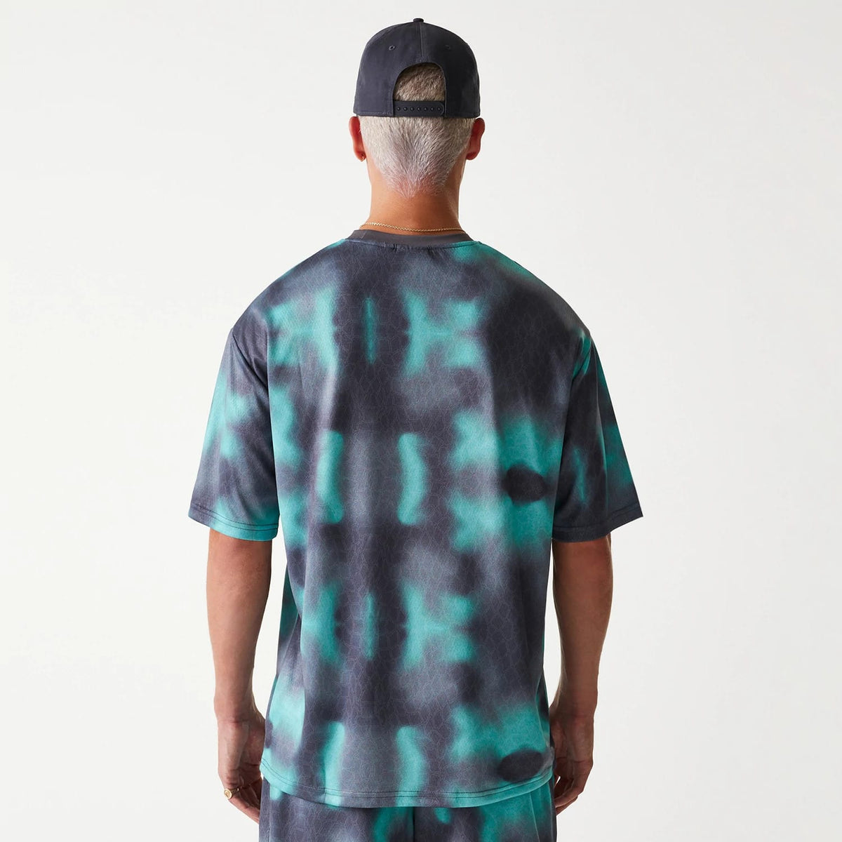Chicago Bulls NBA All Over Print Green Oversized T-Shirt-zelvios
