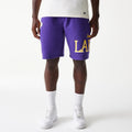 LA Lakers NBA Team Graphic Purple Shorts-zelvios
