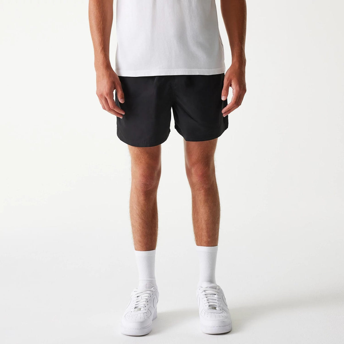 New Era Black Swim Shorts-zelvios