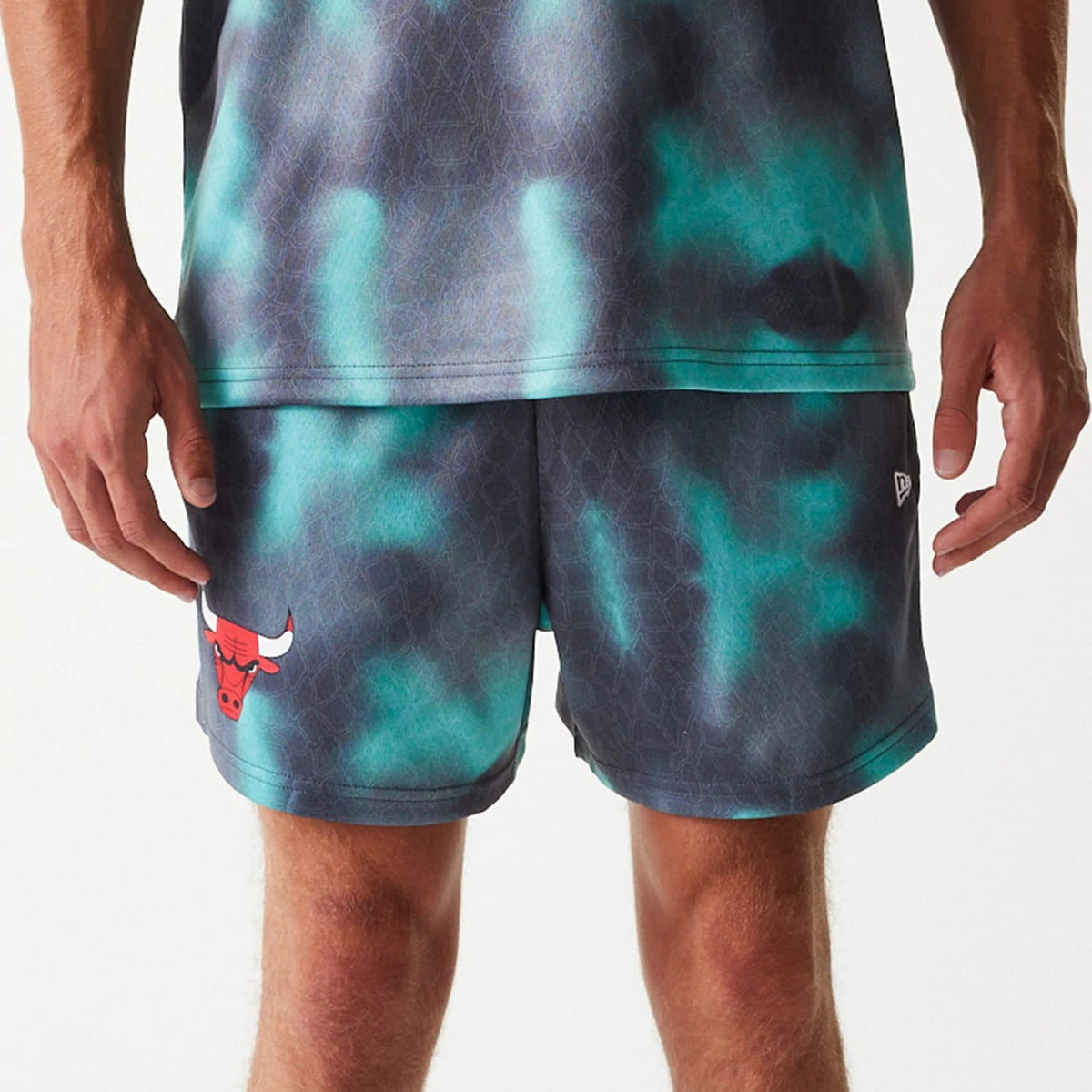 Chicago Bulls NBA All Over Print Green Shorts-zelvios