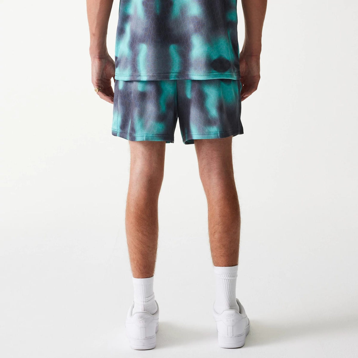 Chicago Bulls NBA All Over Print Green Shorts-zelvios