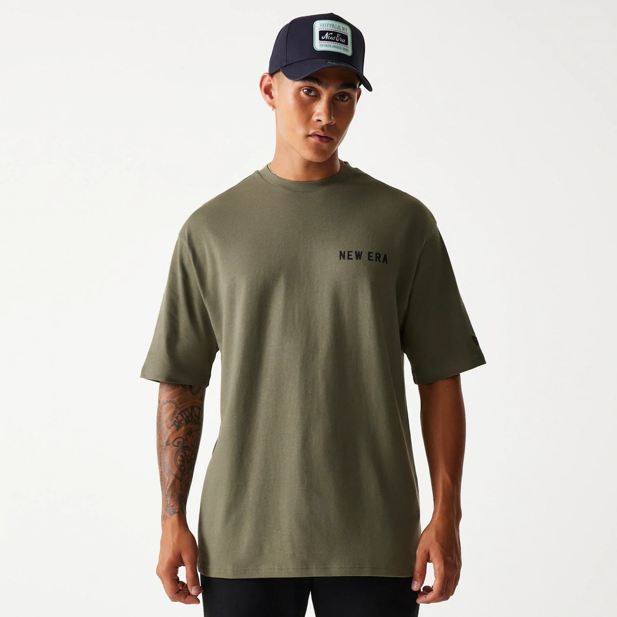 New Era Animal Graphic Green Oversized T-Shirt-zelvios