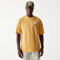 New Era Graphic Beige Oversized T-Shirt-zelvios