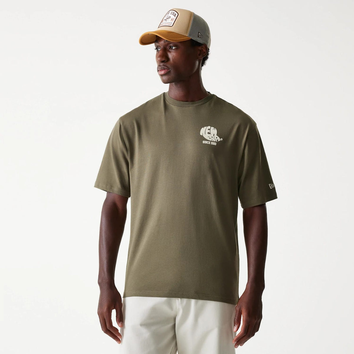 New Era Graphic Green Oversized T-Shirt-zelvios