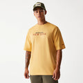New Era Vacation Graphic Beige Oversized T-Shirt-zelvios